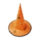 thumbnail image 4 of Sombrero de bruja de Halloween, sombrero de hechicera gótica de ala ancha, sombrero puntiagudo cómodo para Naranja, 4 of 9