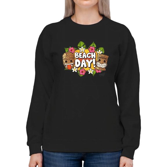 Beach Day - Hawaiian Island Fun Graphic Women's Sweatshirt
