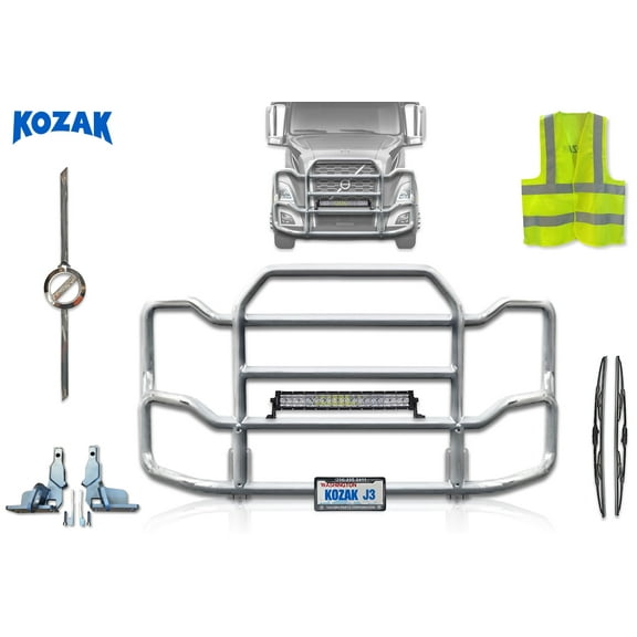 Volvo VNL 2018  Front Grille Deer Moose Bumper Guard - Chrome (Aftermarket)