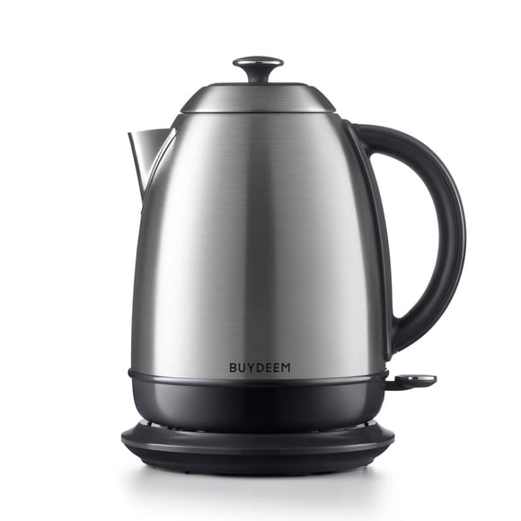 BUYDEEM K640 1.7L Stainless Steel Electric Tea Kettle with Auto Shut-Off and Boil Dry Protection.