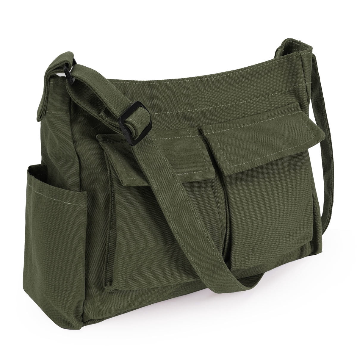 Canvas Messenger Bag Crossbody Shoulder Bag for Men Women Vintage