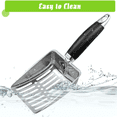 thumbnail image 6 of Cat Litter Scoop,Metal Cat Litter Scoop,Sturdy Mesh Scooper,Deep Shovel,Long Handle,Poop Sifting,Durable,Heavy Duty,for Litter Box,Black, 6 of 7