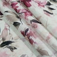 thumbnail image 4 of TWOPAGES 72"x72" Floral Print Light Filtering Curtain Pinch Pleat Top Linen Blend Drape for Farmhouse, 1 Panel, Red Peony, 4 of 6