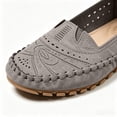 thumbnail image 6 of Women's Orthopedic Leather Loafers Comfortable Lightweight Slip-On Flats Casual Comfort Walking Shoes Moccasins Driving Walking Shoes Gray 7, 6 of 6