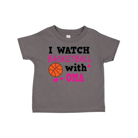 

Inktastic I Watch Basketball with Oma Gift Toddler Toddler Girl T-Shirt