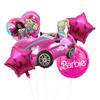 Juego de globos de tacón alto para niñas Barbie 15 piezas rosa