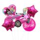 thumbnail image 1 of Juego de globos de tacón alto para niñas Barbie 15 piezas rosa, 1 of 5