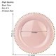 thumbnail image 4 of Platos de carga con abalorio rosas, cargadores redondos de plástico de 33 cm para platos de cena, fiesta, boda, cumpleaños. Juego de 6, 4 of 4