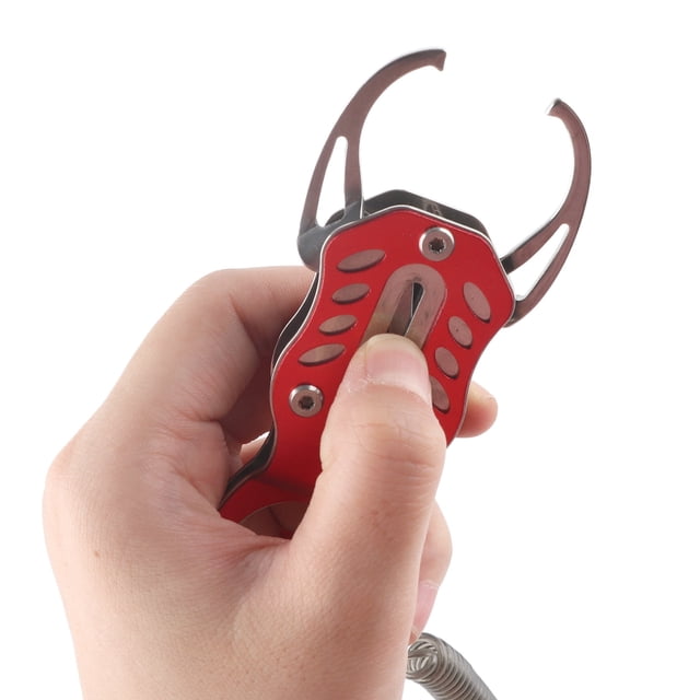 Fishing Grip, Aluminum Alloy Portable Fish Control Clamp with Anti Lost Rope, Comfortable Handle and Special Jaw Design, for Fishing Enthusiasts Lover