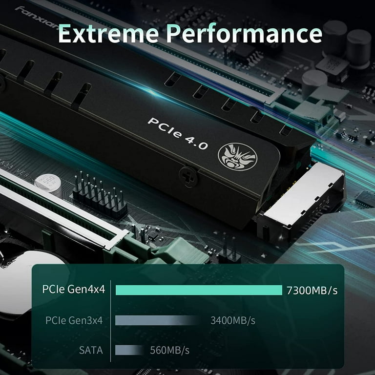 fanxiang S770 2TB PS5 SSD PCIe 4.0 NVMe SSD m.2 2280 Internal Hard Drive up  to 7400MB/s PS5 Console Gaming SSD with Heatsink for PS5 Enthusiasts,