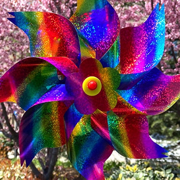 Molinillos repelentes de pájaros, molino de viento láser, Spinner, decoración de jardín multicolor Ndcxsfigh Libre de BPA