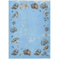 thumbnail image 5 of Addison Rugs Indoor/ Outdoor Surfside Border Shells Washable Rug New Blue - 3' x 5', 5 of 5