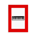 thumbnail image 1 of Electric Piano  Music Vitality Sounds Picture Display Art Red Photo Frame, 1 of 4