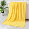 thumbnail image 1 of Corals Velvet Towel Solid Color Water Absorbent Face Towels for Spa Clean Bath Towel(Yellow), 1 of 2
