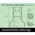 thumbnail image 2 of 48" Round Folding Table Replacement Legs - Set of 2, Powder Coated Steel, 2 of 5