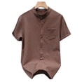 thumbnail image 1 of pstuiky camiseta de hombre, Camisa casual de manga corta para hombre, estilo bolos vintage, estilo playero cubano, con botones, para verano camisas casuales para hombre m, 1 of 4