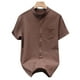 thumbnail image 1 of pstuiky camiseta de hombre, Camisa casual de manga corta para hombre, estilo bolos vintage, estilo playero cubano, con botones, para verano camisas casuales para hombre m, 1 of 4