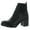 Black, variant on Naturalizer Womens Verney Leather Block Heel Ankle Boots Black 7 Wide (C,D,W)