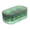 thumbnail image 2 of Jewelry Storage Box Earring Tray 3 Layer Jewelry Organizer Women Jewelry Box Green, 2 of 8