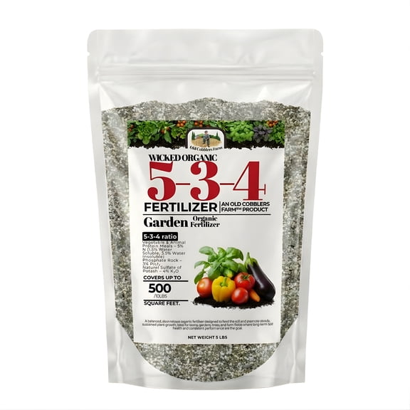 Old Cobblers Farm™ 5-3-4 Fertilizer - Organic Gardening (5 lbs | 10 lbs | 15 lbs | 20 lbs) (5 lbs)