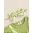 thumbnail image 6 of Suealasg Baby Girls Outfits Newborn Girls Spring Fall 2Pcs Clothes 3 6 9 12 18 Months Infant Girls Long Sleeve Daisy Print Romper Dress + Headband Set, 6 of 7