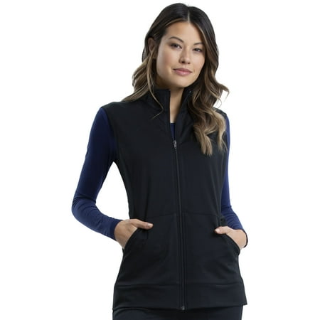 

Cherokee Workwear Revolution Women s Scrubs Vest Zip Front Knit WW521