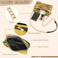 thumbnail image 3 of FORMRS Women Crossbody Purse with Chain Strap Vegan Leather Shoulder Handbag, Yellow Sardines Pattern, 3 of 7