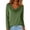 Green #41, variant on Women's Cowl Neck Ruched Tops Draped Front Long Sleeve Casual Loose Fit Solid Basic Shirts Fall Tunic Blouse White S