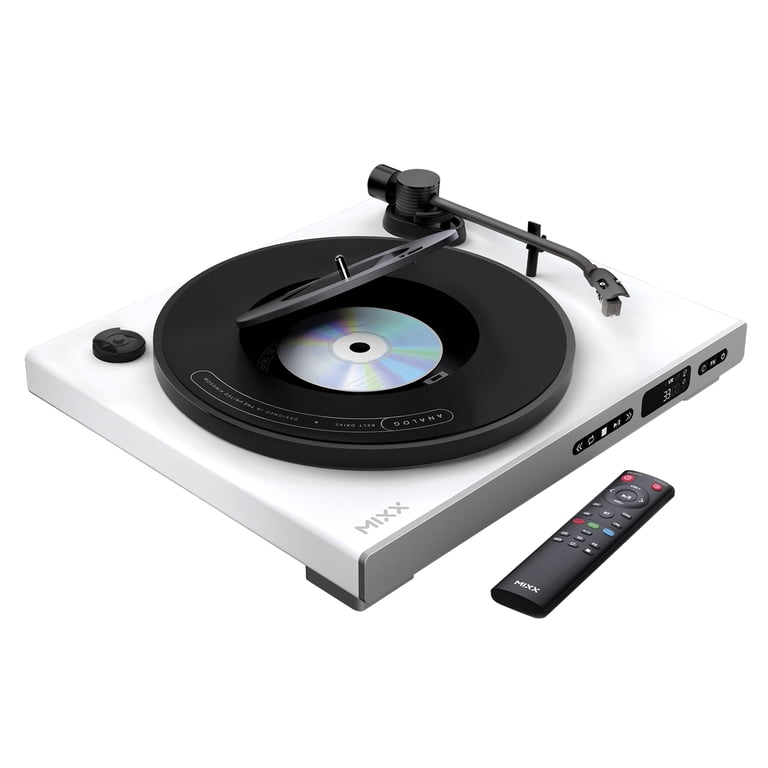Mixx Analog Plus 2-in-1 Vinyl Record/CD Player with 2-Speed Belt