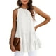 thumbnail image 3 of Camiseta Sin Mangas Para Mujer Camiseta Sin Mangas Casual Para Mujer Camiseta Sin Mangas Casual De Verano Para Mujer Camiseta Sin Mangas Para Mujer Camiseta Sin Mangas Con Cuello ANGGREK caqui blanco, 3 of 6