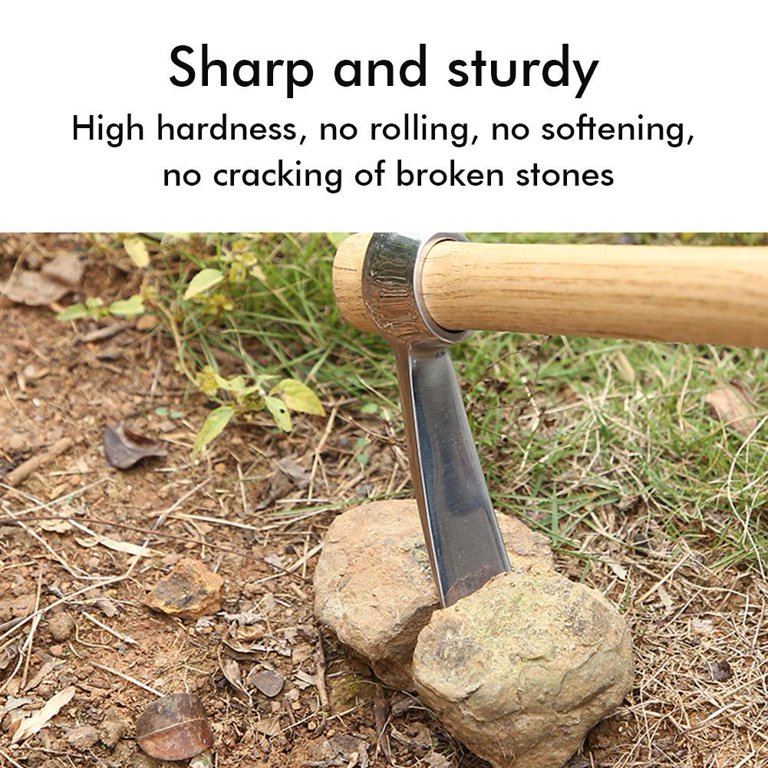 jileijar Stainless Steel Double Headed Pickaxe, 2024 New 2 in 1