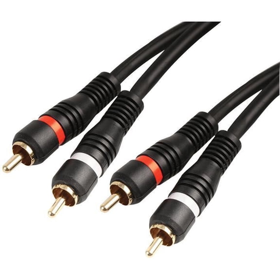 PRO SIGNAL - 2x Phono (RCA) Male to 2x Phono Male Lead, 1.5m Blue