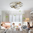 thumbnail image 6 of 24" Bronze Modern Reversible Ceiling Fan with Dimmable LED Light, 6-Speed DIY Shape Shade with Remote and APP Control, 6 of 11