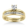 1/2 Carat Diamond Solitaire in 14kt Yellow Gold Bridal Set