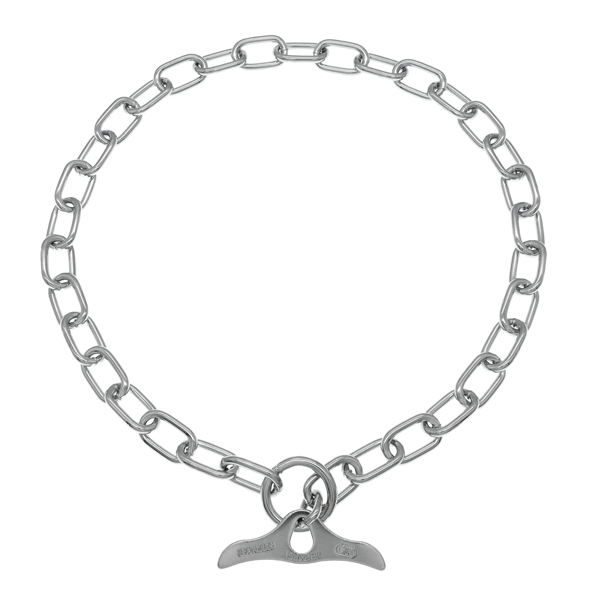 Herm Sprenger Chrome Plated Steel Fur Saver Dog Collar with Medium