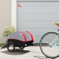 thumbnail image 1 of vidaXL Bike Trailer Black and Red 30 kg Iron, 1 of 5