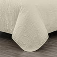 thumbnail image 4 of Chezmoi Collection Austin 3-Piece Oversized Bedspread Coverlet Set, Lightweight Reversible Bedding Cover for All Season, Ivory, King, 4 of 9
