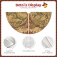 thumbnail image 4 of Daiia World Map1 Drawing Merry Christmas Tree Skirt , Xmas Large Lace-up Tree Skirt, Santa Snowflakes Rustic Home Decorations New Year Party Farmhouse Decor-30", 4 of 7