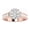rose-gold, variant on Platinum 4 Carat LAB GROWN IGI CERTIFIED DIAMOND Contemporary Channel Set Princess And Pave Round Cut Oval Cut Diamond Engagement Ring (D-E Color VS1-VS2 Clarity 3 Ct Center)
