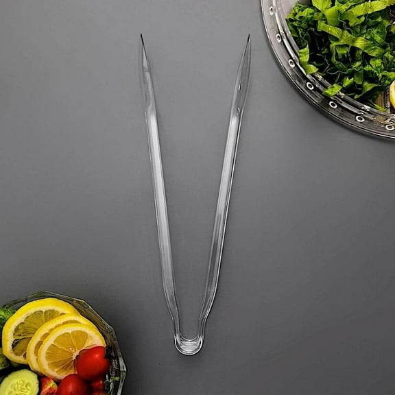 Balsa Circle 3 Clear 12" Disposable Plastic Food Serving Tongs Wedding Party Events