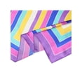 thumbnail image 5 of INSPIRE CHIC Women Colorful Striped Satin Scarf, 23.6x23.6" Square Silk Like Neck Scarves Neckerchief 23.6x23.6"(LxW) Colorful-3, 5 of 6