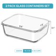 thumbnail image 2 of Recipientes de vidrio Vtopmart, paquete de 2 unidades, 2260 ml con tapas, color gris, 2 of 7