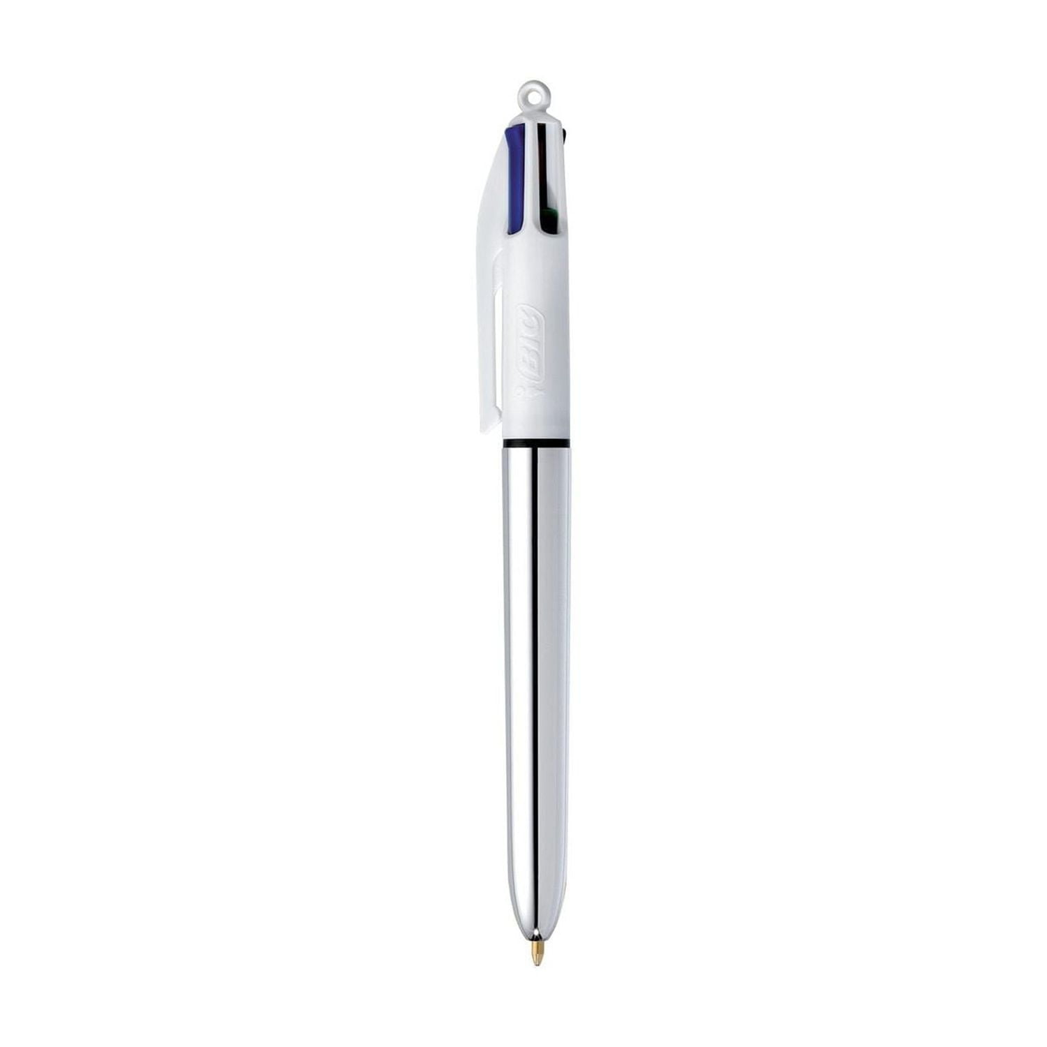 BIC 4-Color Shine Retractable Metallic Ball Pens, Medium Point (1.0 mm), 3-Count Pack, Retractable Ball Pen With Long-Lasting Ink