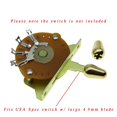 thumbnail image 2 of Dopro 2 uds guitarra interruptor de recogida de 5 vías interruptor de punta perilla del interruptor se adapta a USA FD Strat/Tele/Stratocaster oro, 2 of 5