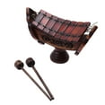 thumbnail image 1 of Amdohai 8 Notes Xylophone Bois de Teck Thaï Percussion Traditionnelle Musicale, 1 of 8