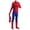 Red, variant on Boys Spider Hero Cosplay Costume Red Blue Suit with 3D Mask, Full Body Battle Jumpsuit for Halloween Party Outfit, Black, 140