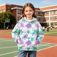 thumbnail image 4 of qelini Hooded Pullover Sweatshirt Kids 3-14 Years Long Sleeve Warm Fall Winter Top Daily School Casual Pullover Top, 4 of 6