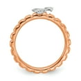 thumbnail image 2 of Stackable Expressions Sterling Silver Rose Gold and Rhodium-plated Arrow Ring, 2 of 8