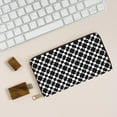 thumbnail image 6 of Leather Thin Slim Wallets for Women Men - Black and white checkered Clutch Card Wallet for Women Men with Zipper, 6 of 7