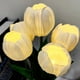 thumbnail image 3 of Lámpara de mesa con flores, tulipán, luz LED de noche para escritorio, decoración del hogar, sala de estar, flores artificiales, 3 of 8